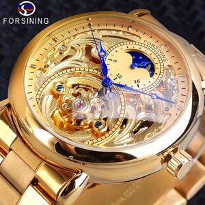 Forsining Men’s Automatic Self Winding Moon Dial Self Winding Business Watch